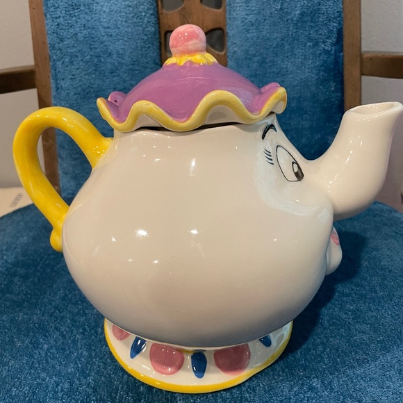 Vintage Treasure Craft 1990s Disney Beauty & the Beast Tea Pot Mrs. Potts - Picture 3 of 10